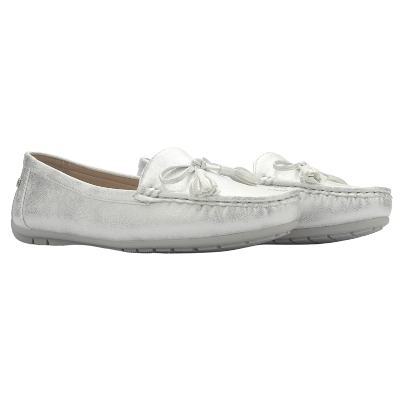 MOCASIN MUJER CASUAL PLATEADO CHALADA NAUTICO-3 - 6