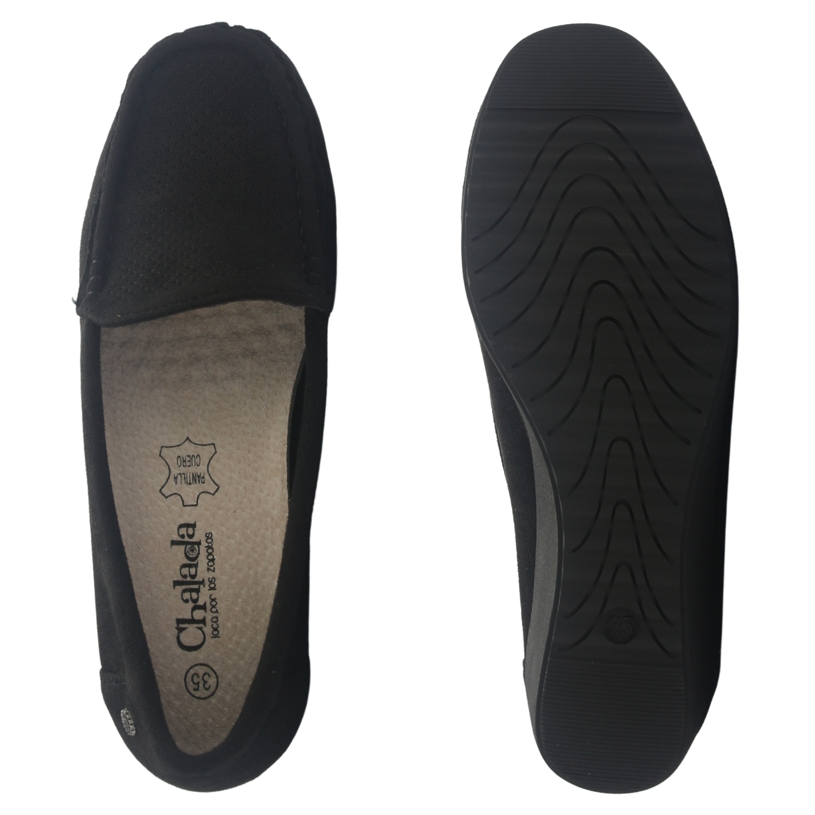 MOCASIN MUJER CHALADA MALU-4 NEGRO CASUAL - 5