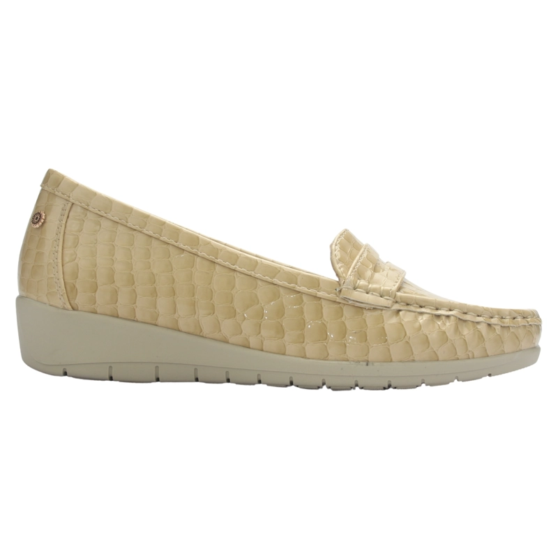 MOCASIN MUJER CHALADA MAYA-1 BEIGE CASUAL - 1