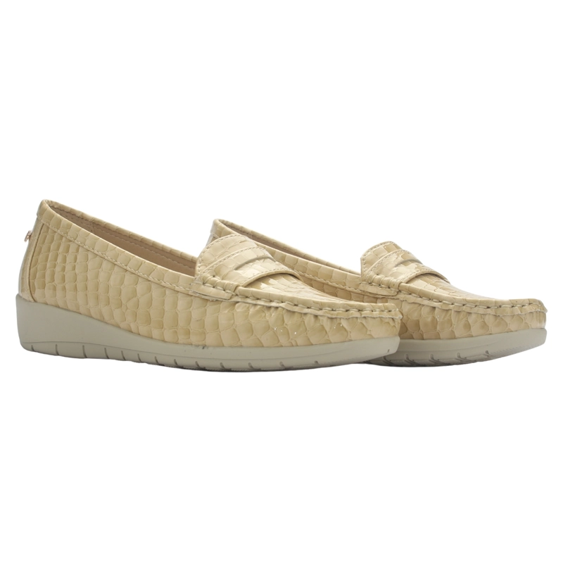 MOCASIN MUJER CHALADA MAYA-1 BEIGE CASUAL - 6