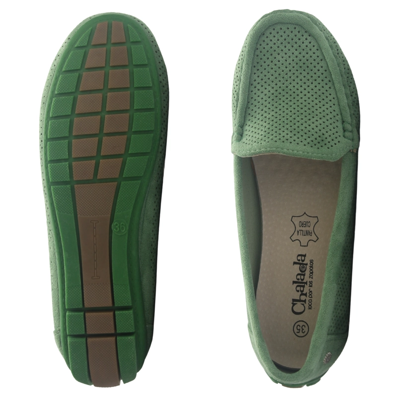 MOCASIN MUJER CASUAL VERDE CHALADA NAUTICO-2 - 5