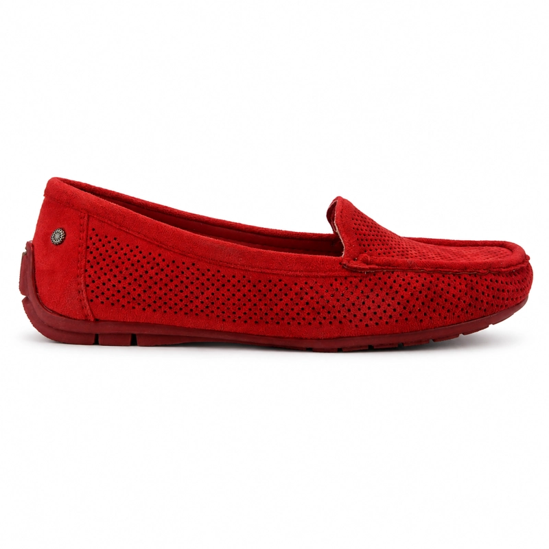 MOCASIN ROJO MUJER CASUAL CHALADA NAUTICO - 1