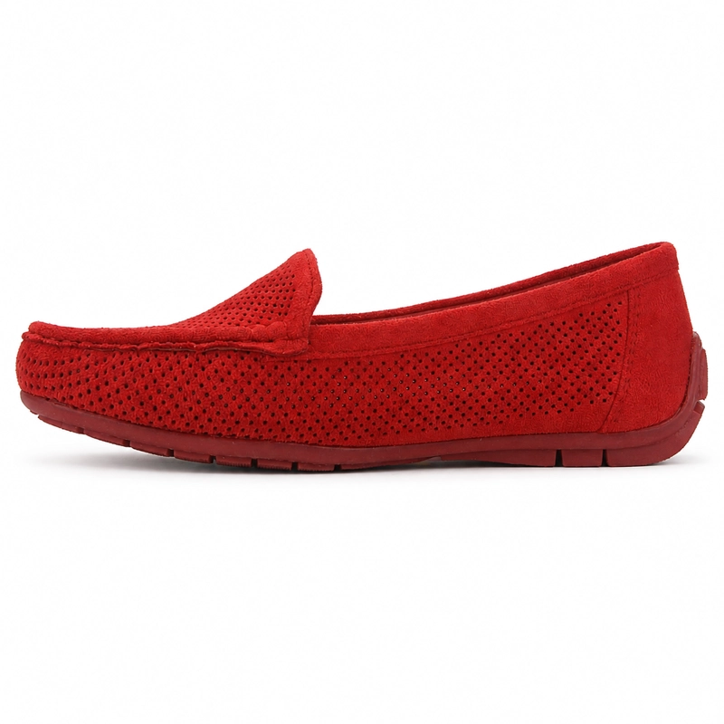 MOCASIN ROJO MUJER CASUAL CHALADA NAUTICO - 2