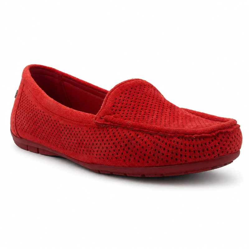 MOCASIN ROJO MUJER CASUAL CHALADA NAUTICO - 3