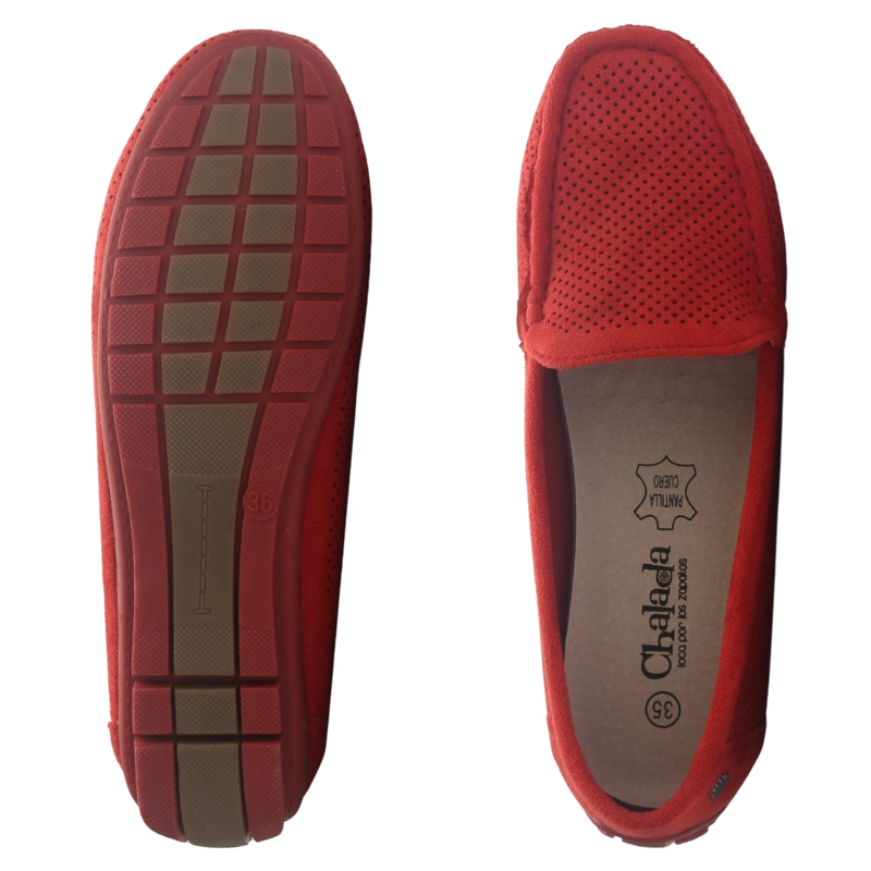 MOCASIN MUJER CASUAL ROJO CHALADA NAUTICO-2 - 5