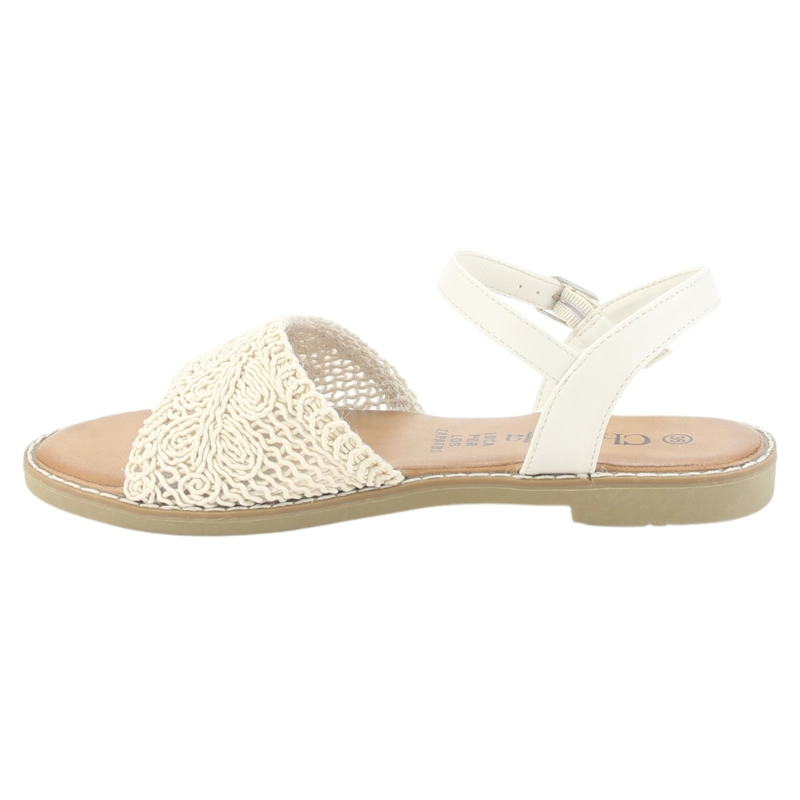 SANDALIA CHALADA MUJER CRETA-17 BEIGE CASUAL - 2