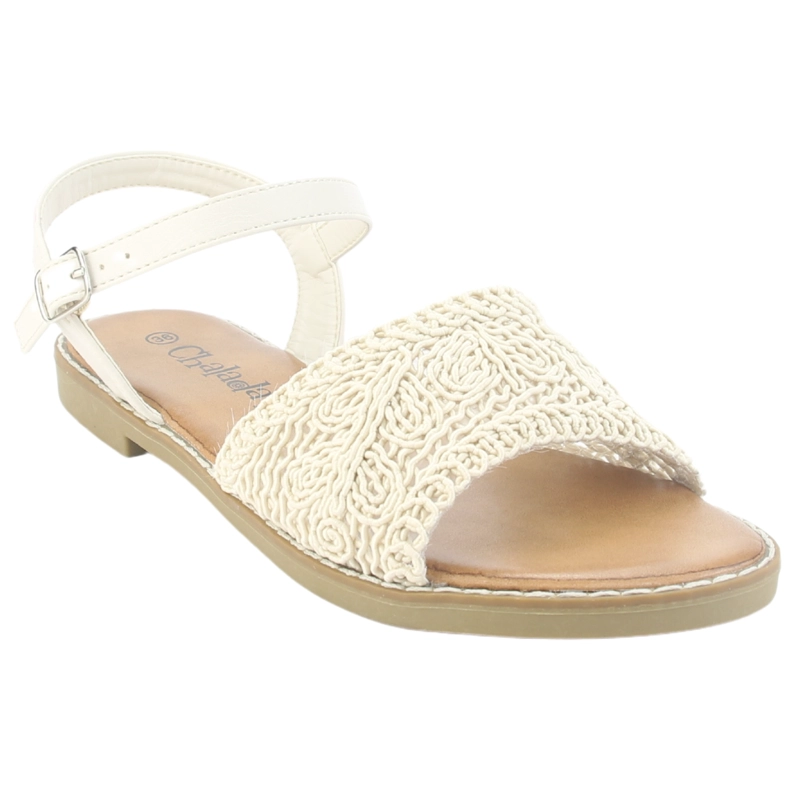 SANDALIA CHALADA MUJER CRETA-17 BEIGE CASUAL - 3