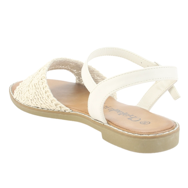 SANDALIA CHALADA MUJER CRETA-17 BEIGE CASUAL - 4