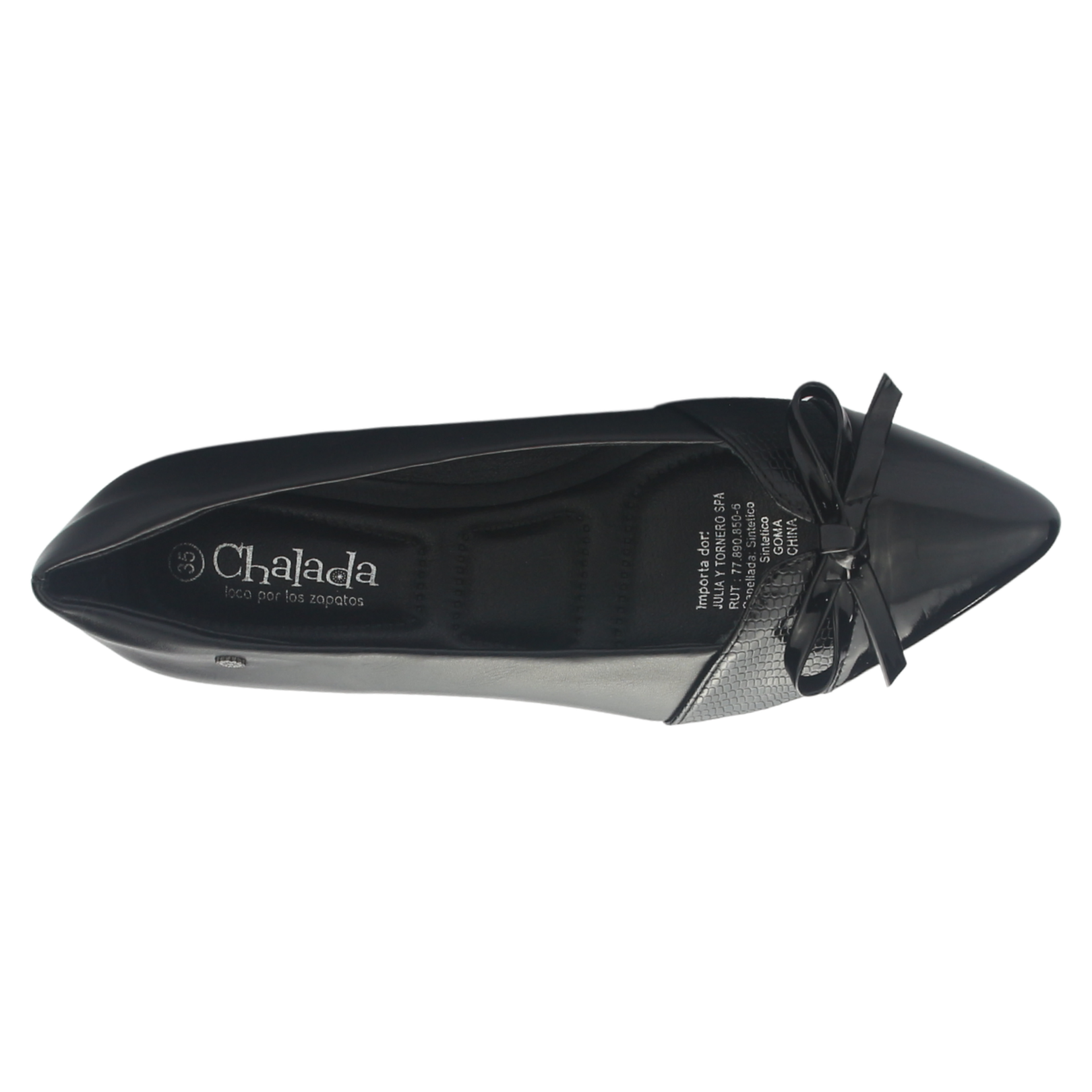 BALLERINA MUJER CHALADA MERCNEW-10 NEGRO CASUAL - 5
