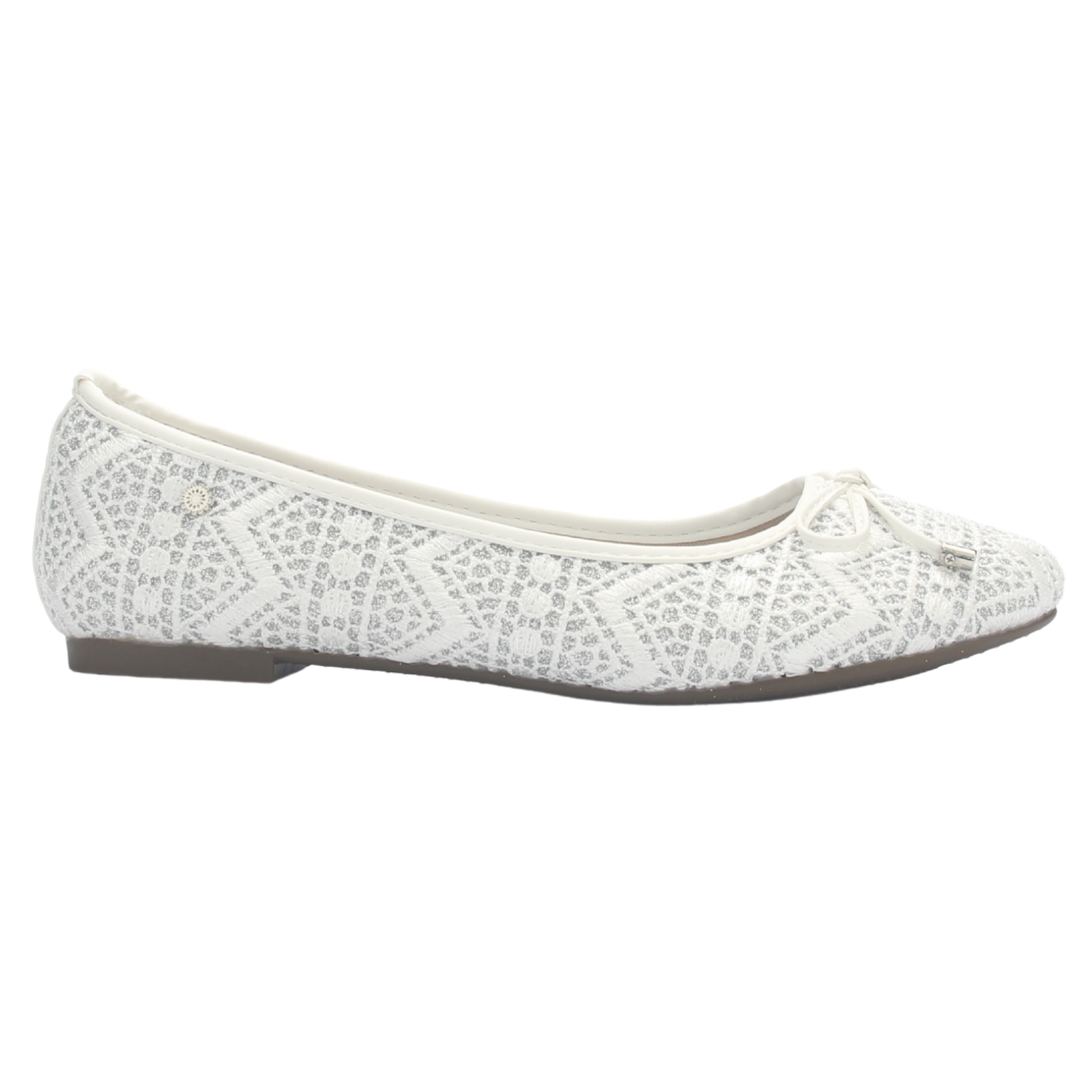 BALLERINA MUJER CHALADA NATHAN-27 BLANCO CASUAL - 1