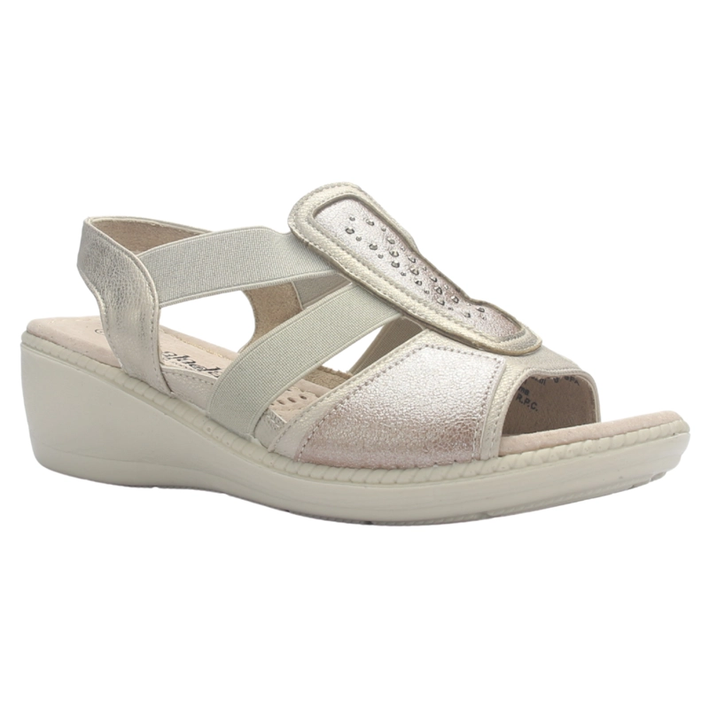 SANDALIA MUJER CHALADA LUPE-4 CHAMPAGNE CASUAL - 3