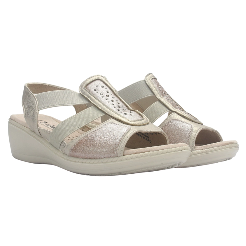 SANDALIA MUJER CHALADA LUPE-4 CHAMPAGNE CASUAL - 7