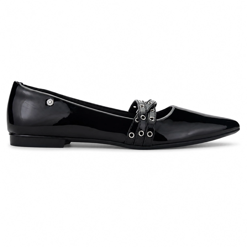 BALLERINA NEGRO MUJER CASUAL CHALADA MERCNEW - 1