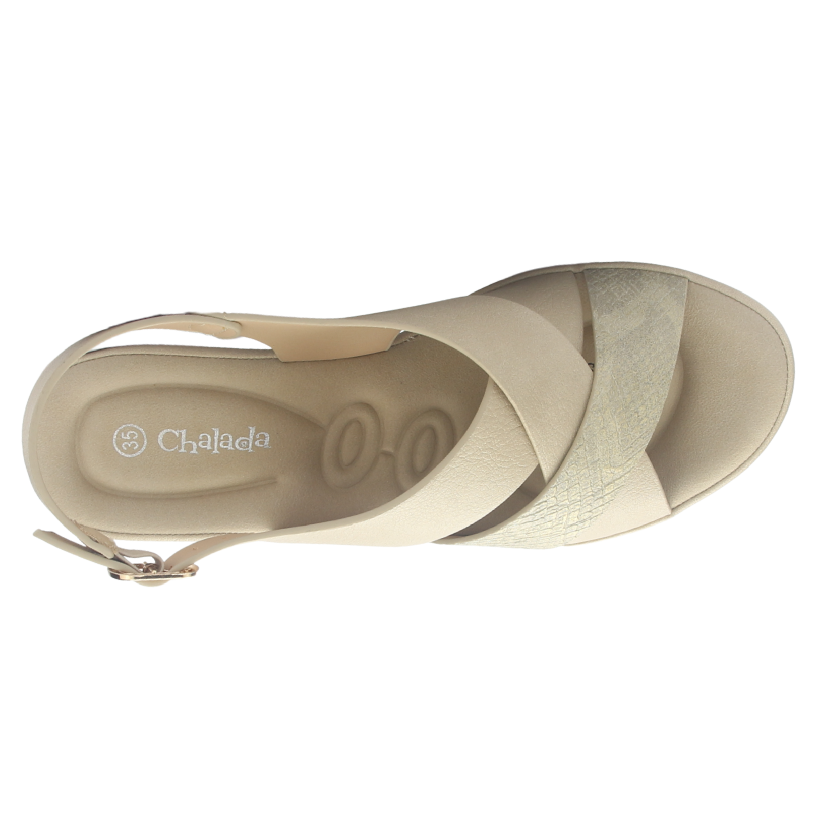 SANDALIA MUJER CHALADA ICA-30 BEIGE CASUAL - 5