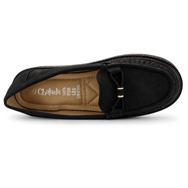 MOCASIN NEGRO MUJER CASUAL CHALADA GRAN - 5