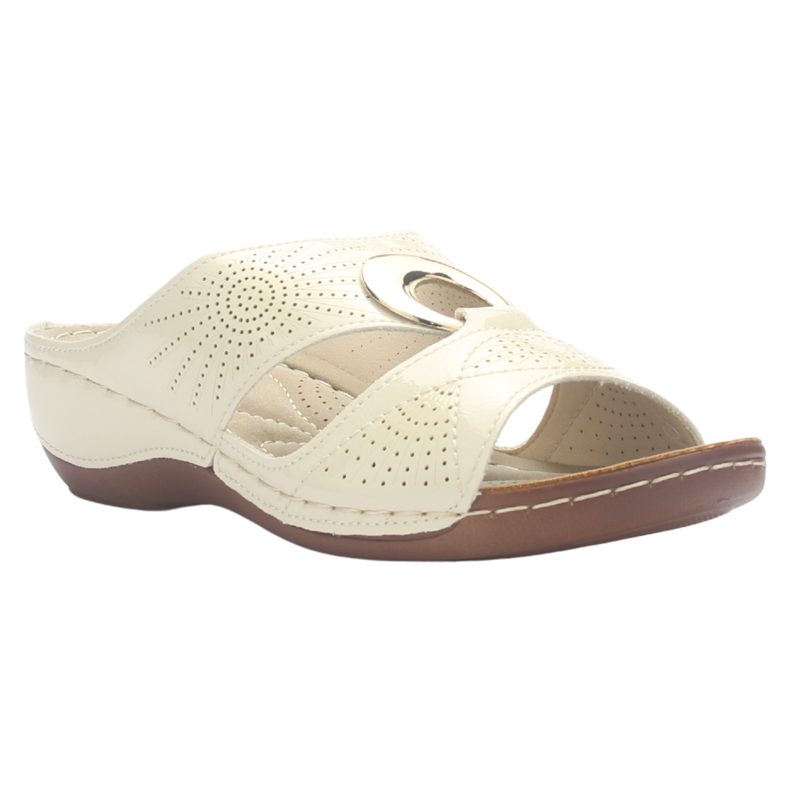 SANDALIA MUJER CHALADA KON-17 BEIGE CASUAL - 3