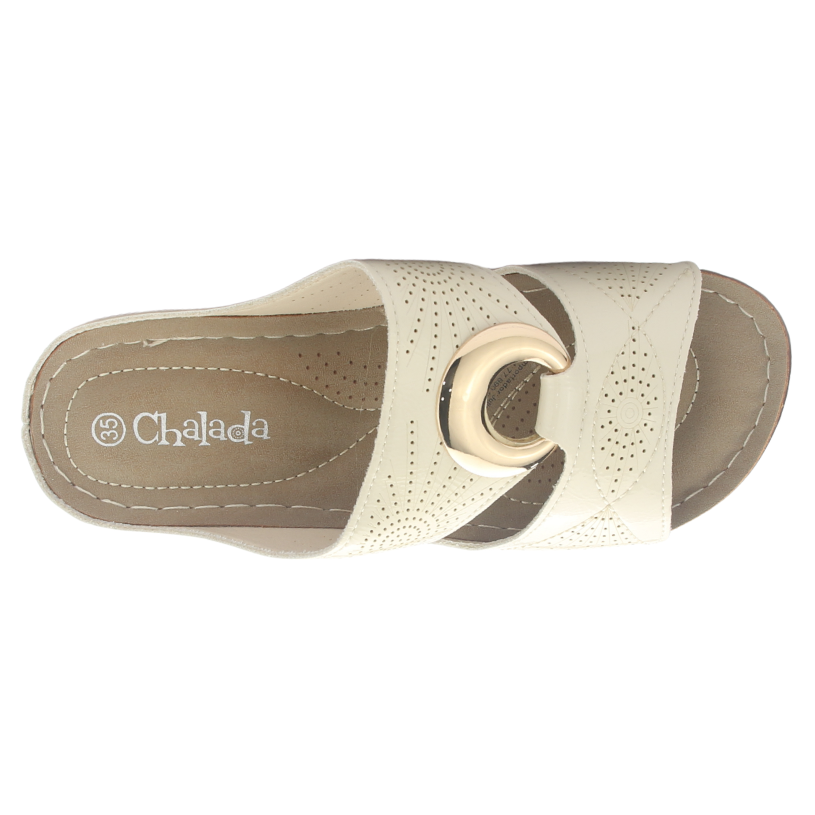 SANDALIA MUJER CHALADA KON-17 BEIGE CASUAL - 5
