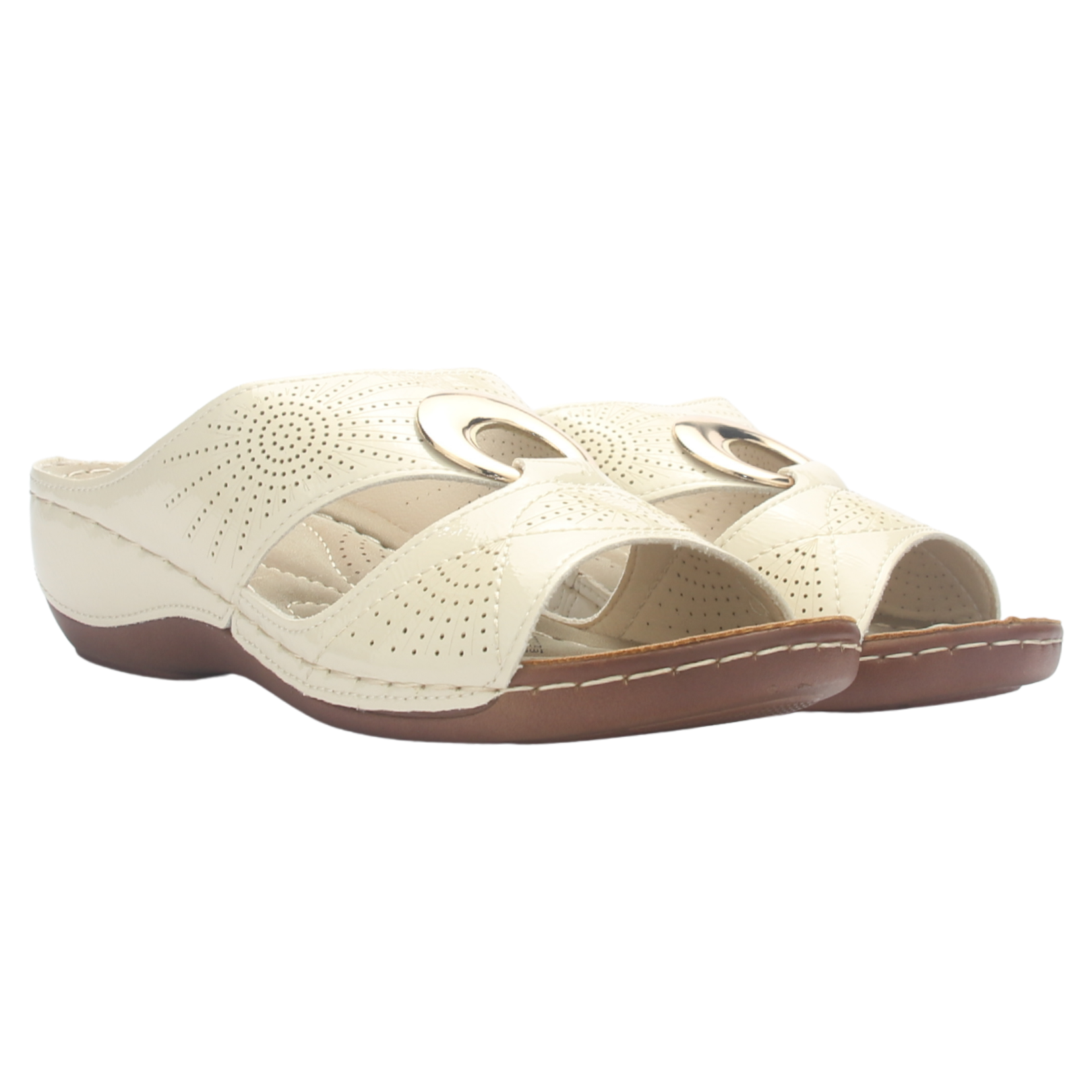 SANDALIA MUJER CHALADA KON-17 BEIGE CASUAL - 7