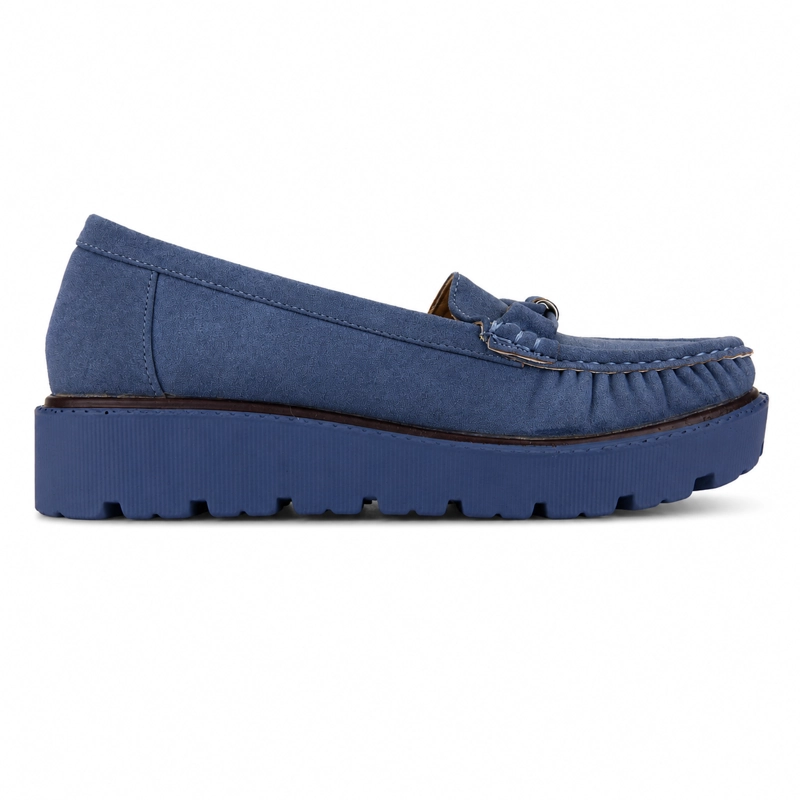 MOCASIN AZUL MUJER CASUAL CHALADA GRAN - 1