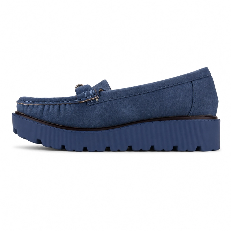 MOCASIN AZUL MUJER CASUAL CHALADA GRAN - 2