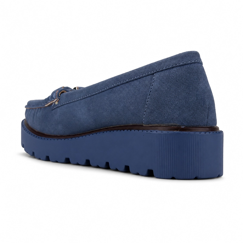 MOCASIN AZUL MUJER CASUAL CHALADA GRAN - 4