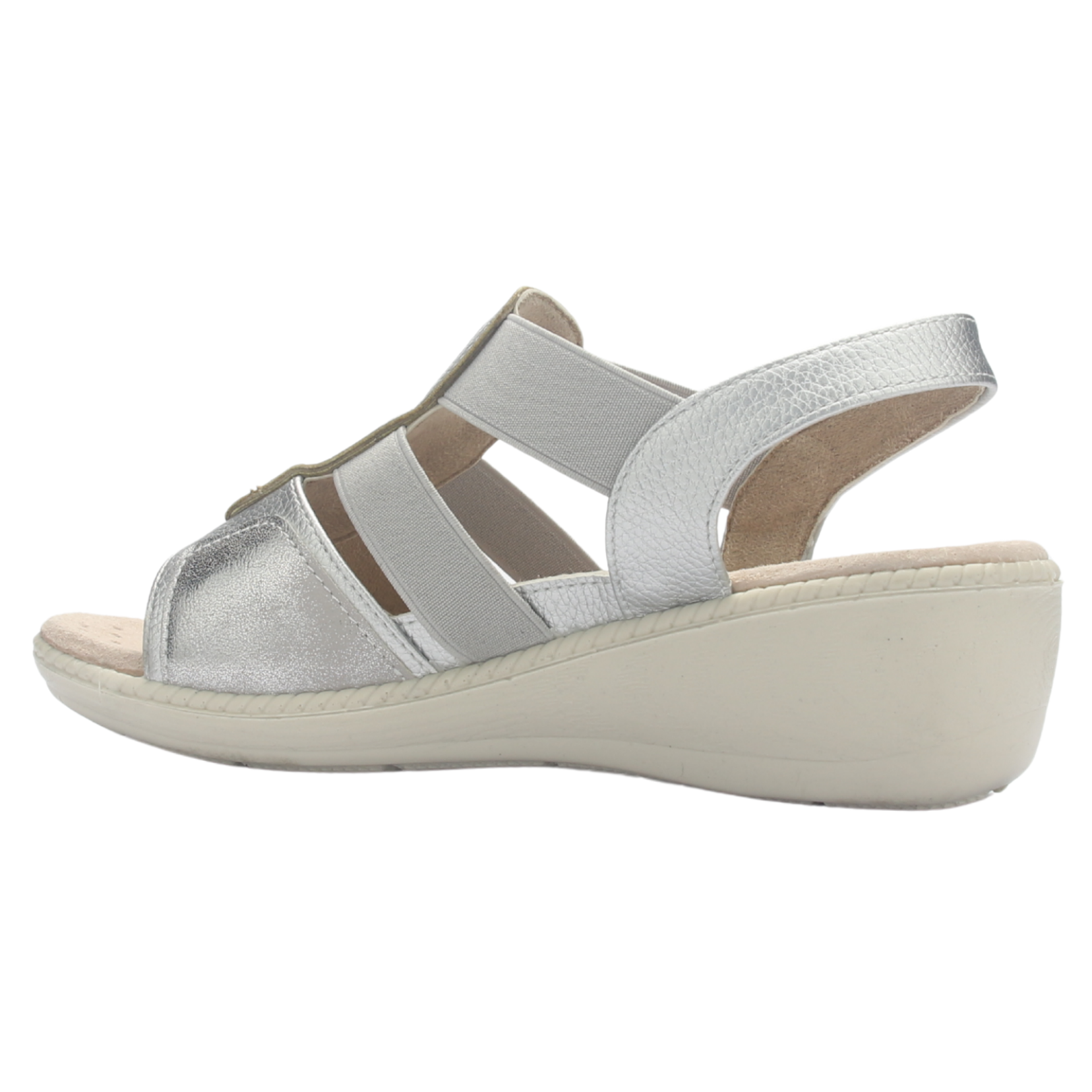 SANDALIA MUJER CHALADA LUPE-4 PLATEADO CASUAL - 4