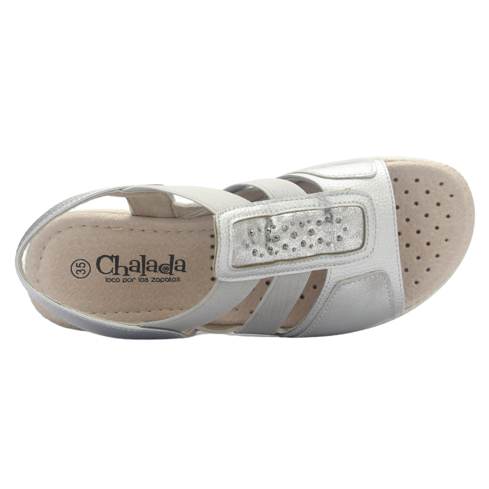 SANDALIA MUJER CHALADA LUPE-4 PLATEADO CASUAL - 5