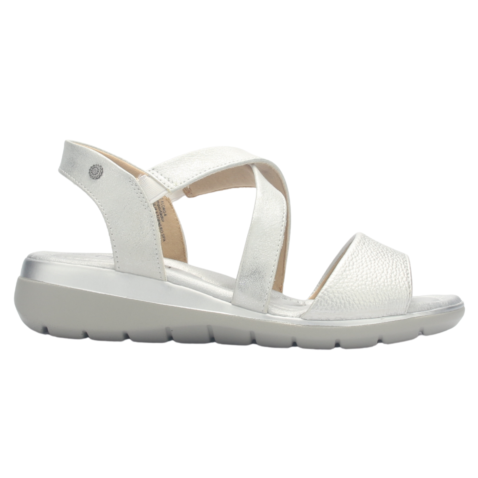 SANDALIA MUJER CHALADA FLORO-6 PLATEADO CASUAL - 1