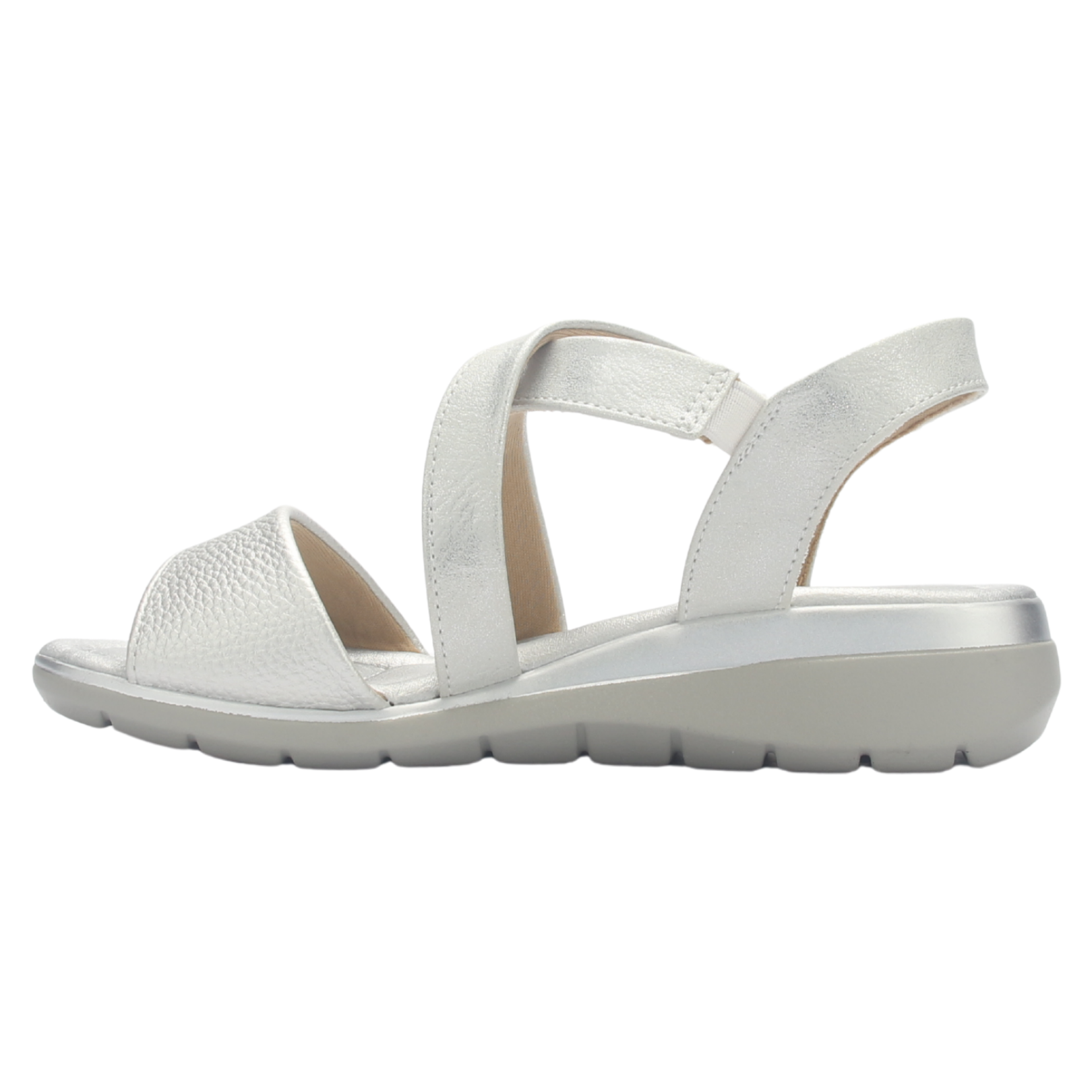 SANDALIA MUJER CHALADA FLORO-6 PLATEADO CASUAL - 2