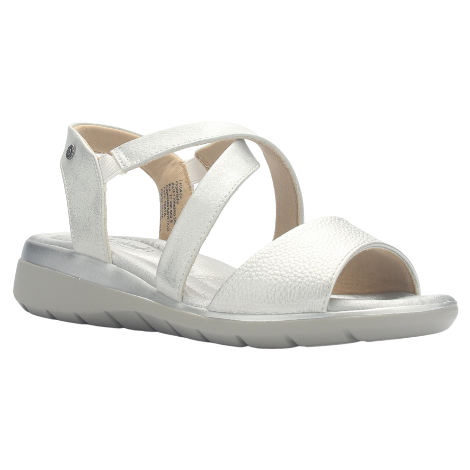 SANDALIA MUJER CHALADA FLORO-6 PLATEADO CASUAL - 3