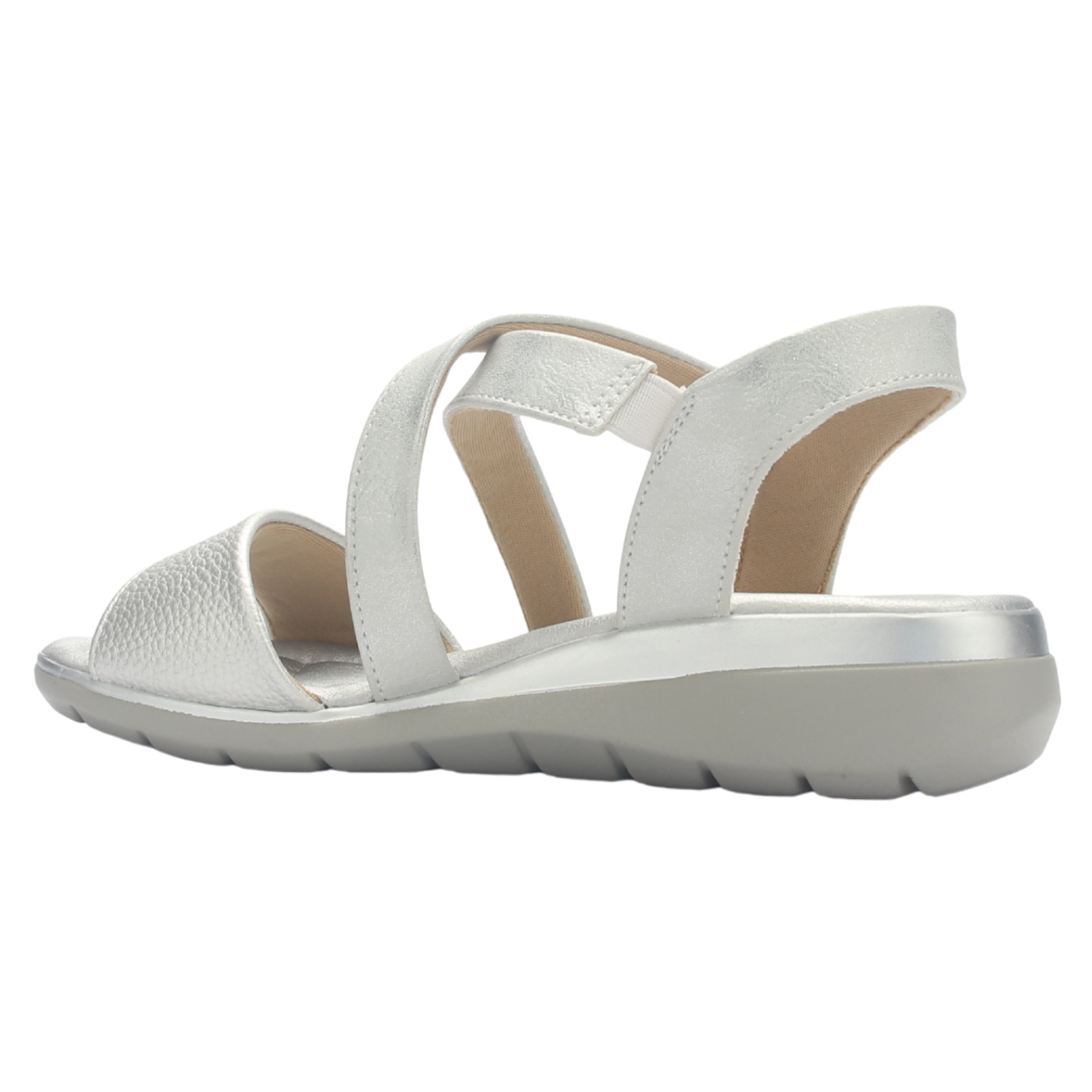 SANDALIA MUJER CHALADA FLORO-6 PLATEADO CASUAL - 4