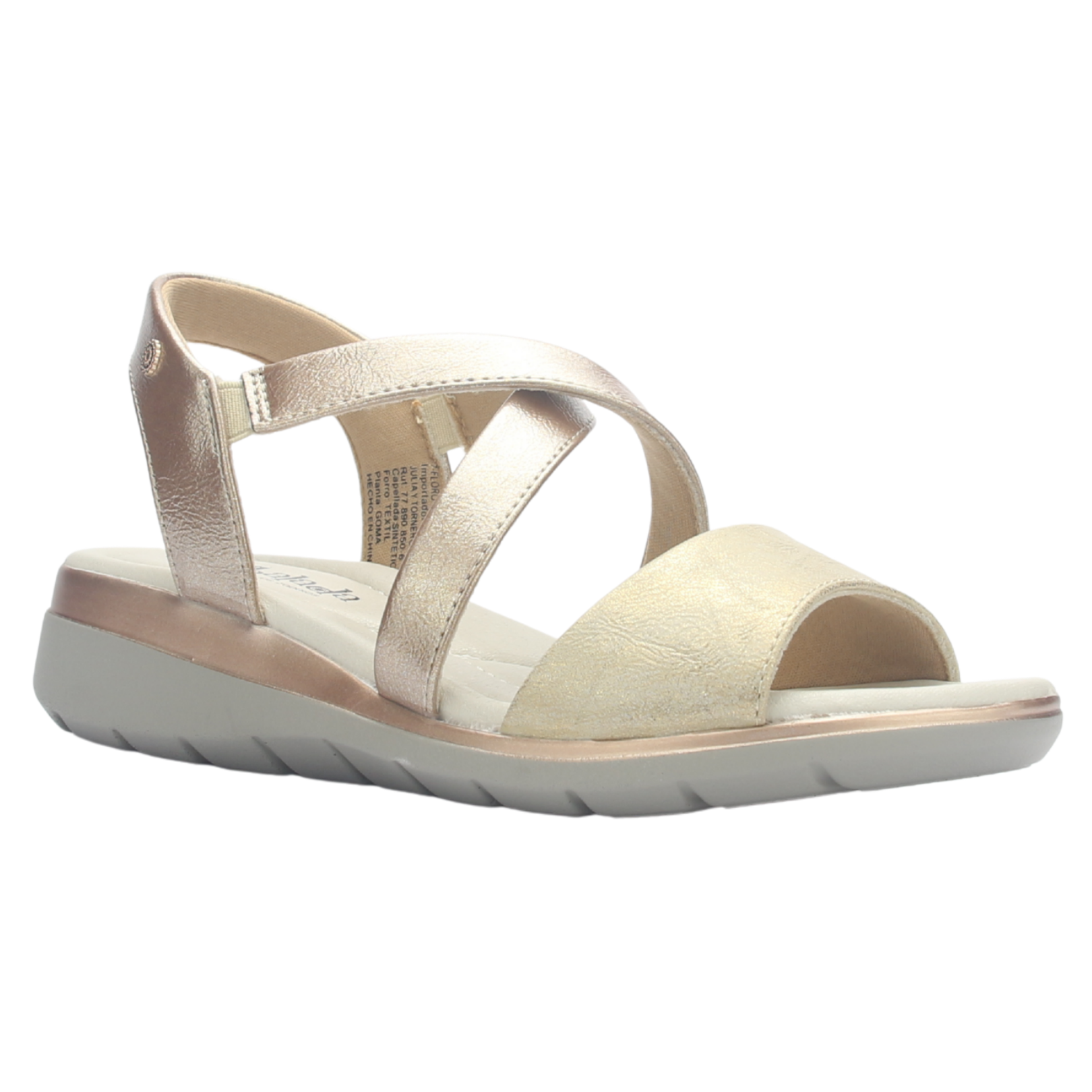 SANDALIA MUJER CHALADA FLORO-6 DORADO CASUAL - 3