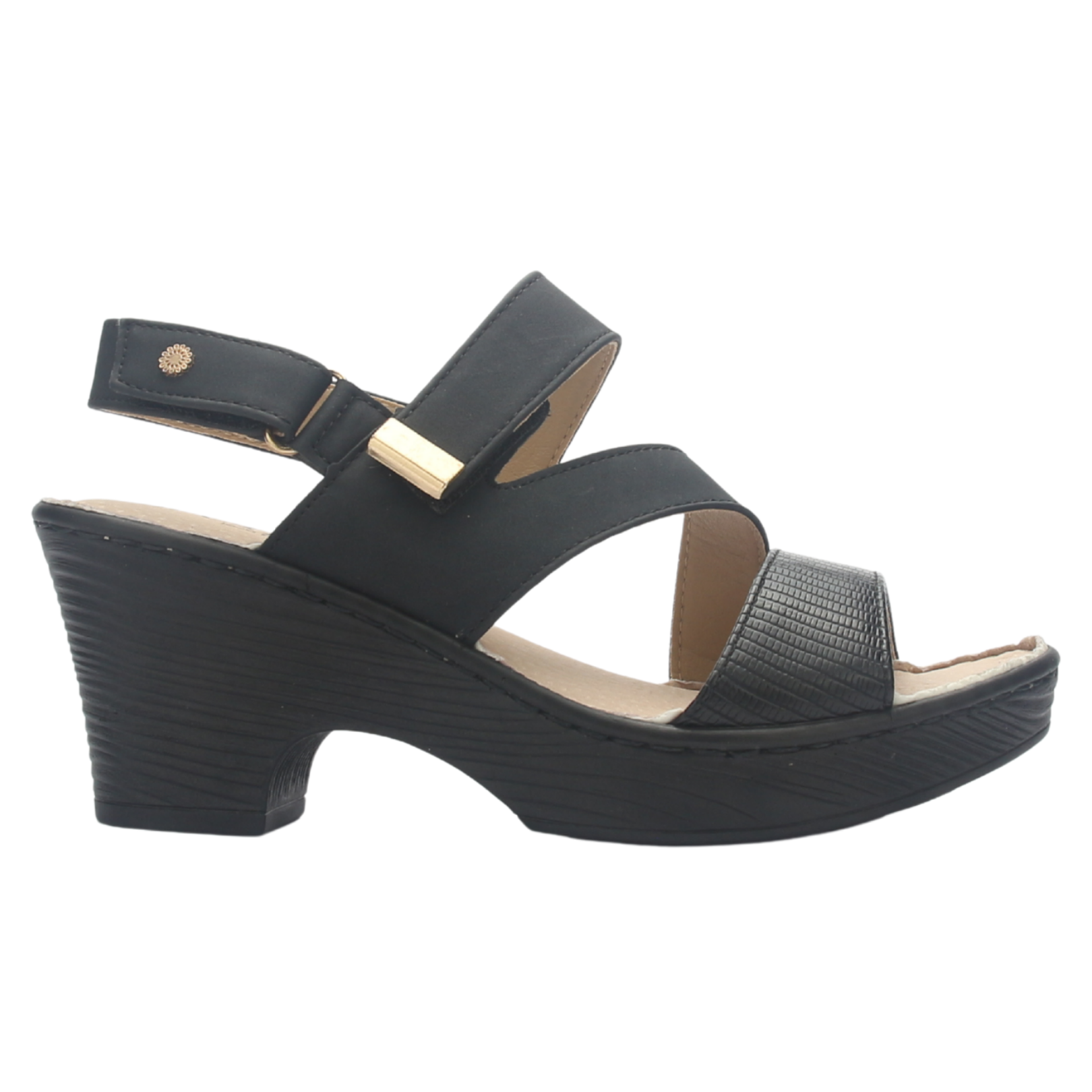 SANDALIA MUJER CHALADA NOTINA-1 NEGRO CASUAL - 1
