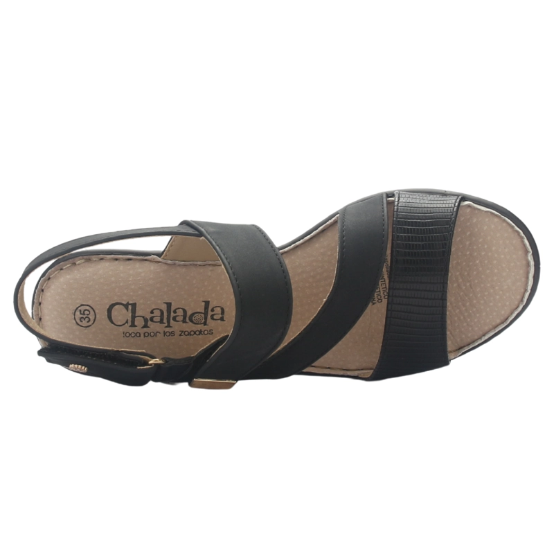 SANDALIA MUJER CHALADA NOTINA-1 NEGRO CASUAL - 5