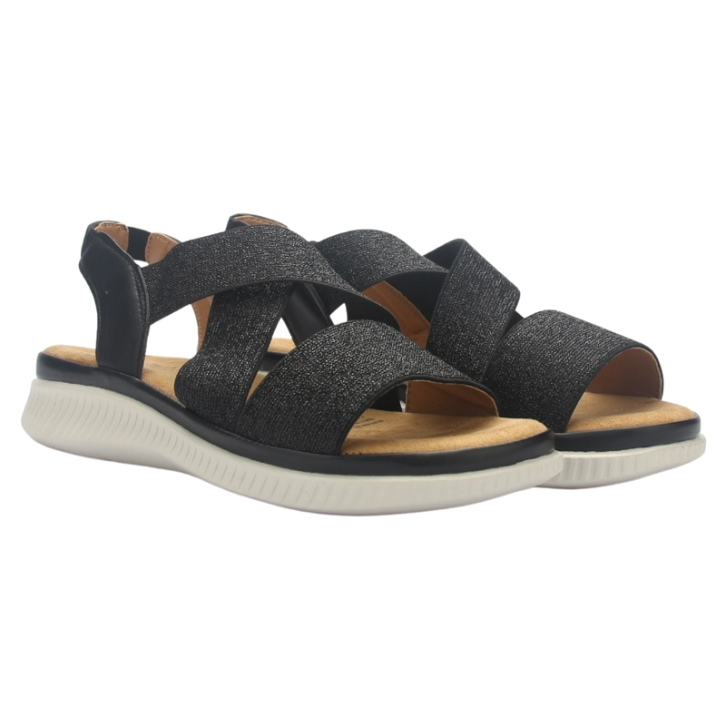 SANDALIA MUJER CHALADA MALIBU-1 NEGRO CASUAL - 5