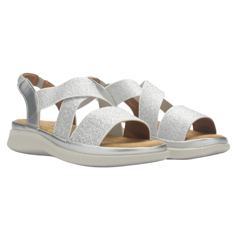 SANDALIA MUJER CHALADA MALIBU-1 PLATEADO CASUAL - 5