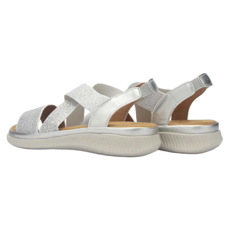 SANDALIA MUJER CHALADA MALIBU-1 PLATEADO CASUAL - 6