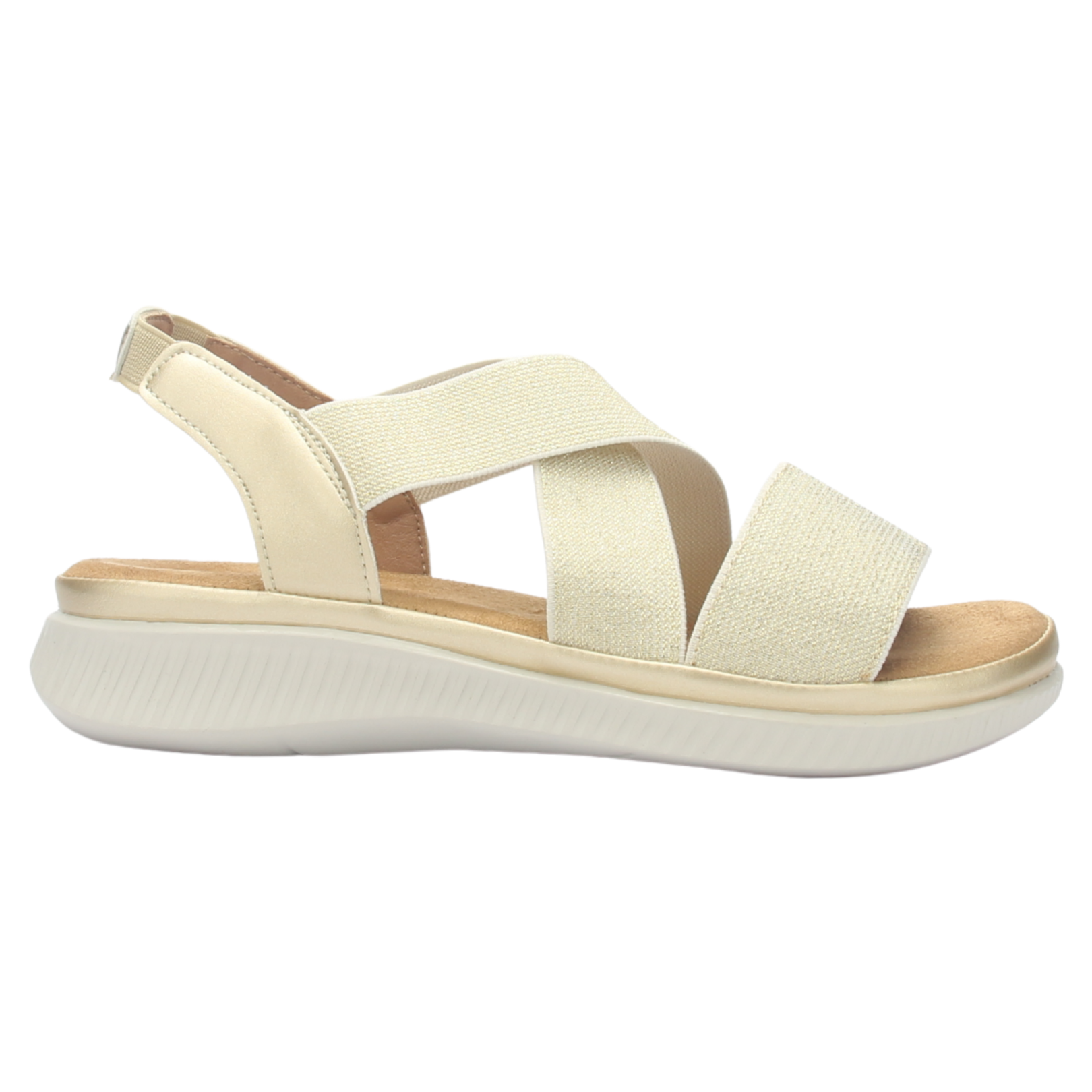 SANDALIA MUJER CHALADA MALIBU-1 DORADO CASUAL - 1