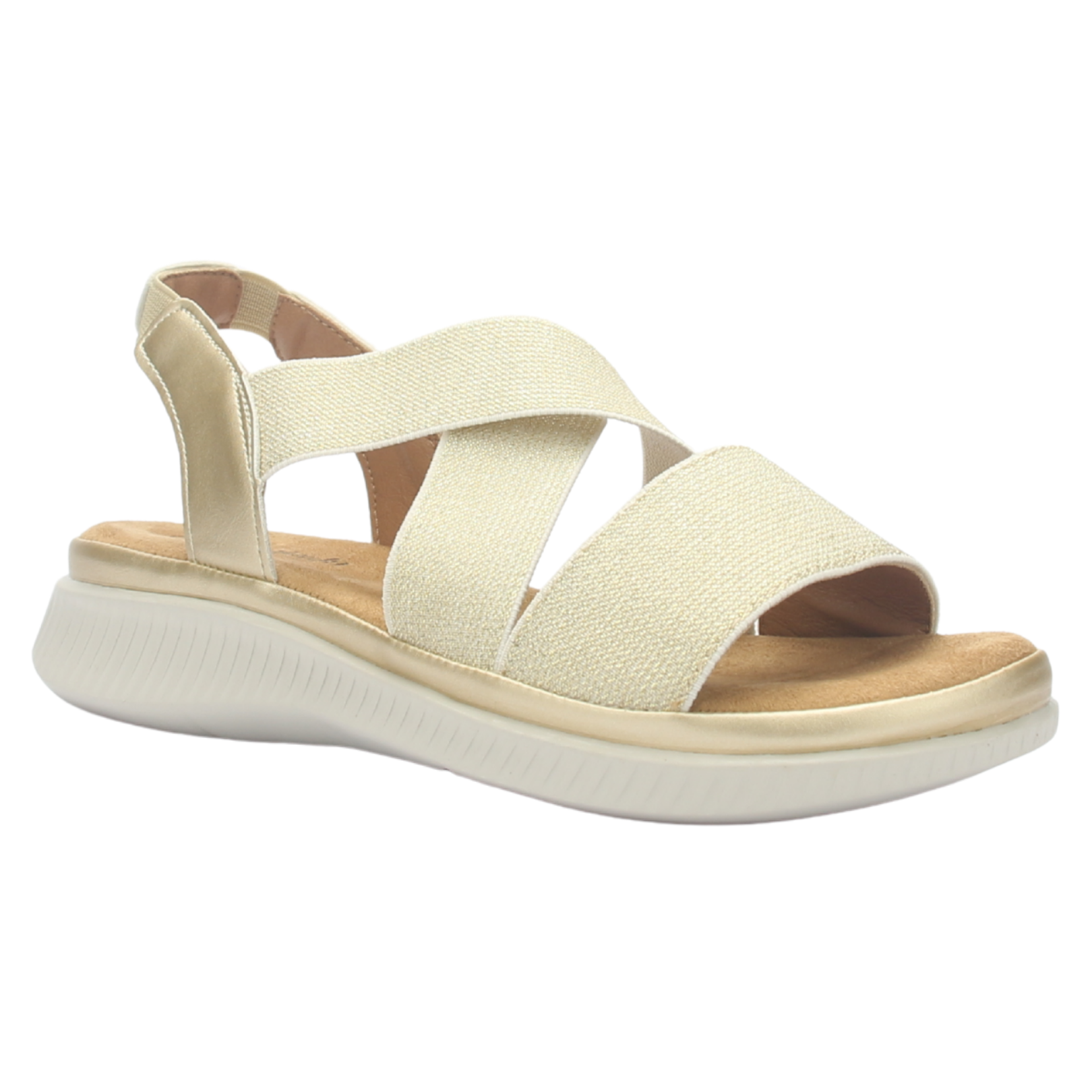 SANDALIA MUJER CHALADA MALIBU-1 DORADO CASUAL - 3