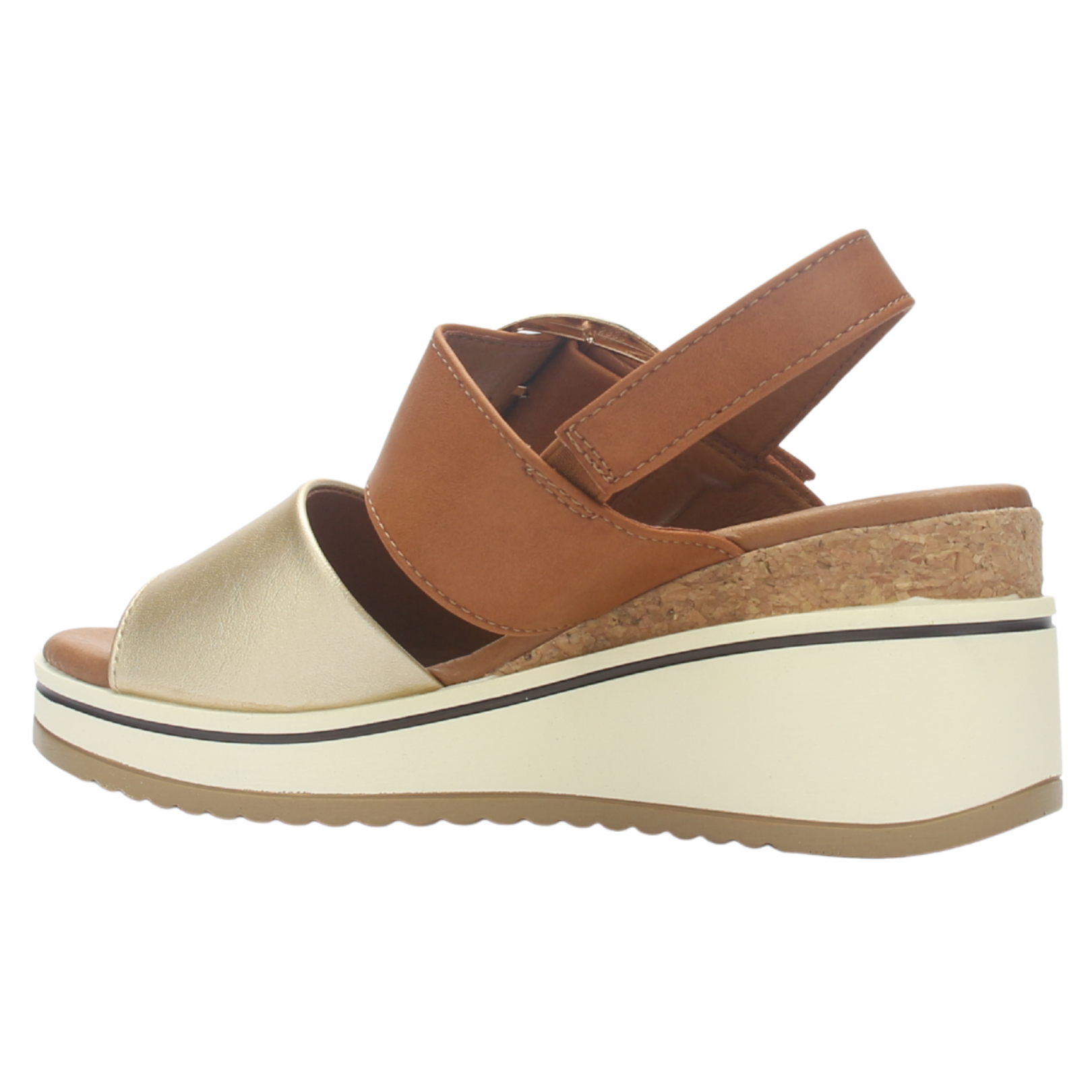 SANDALIA MUJER CHALADA MONACO-1 DORADO CASUAL - 4