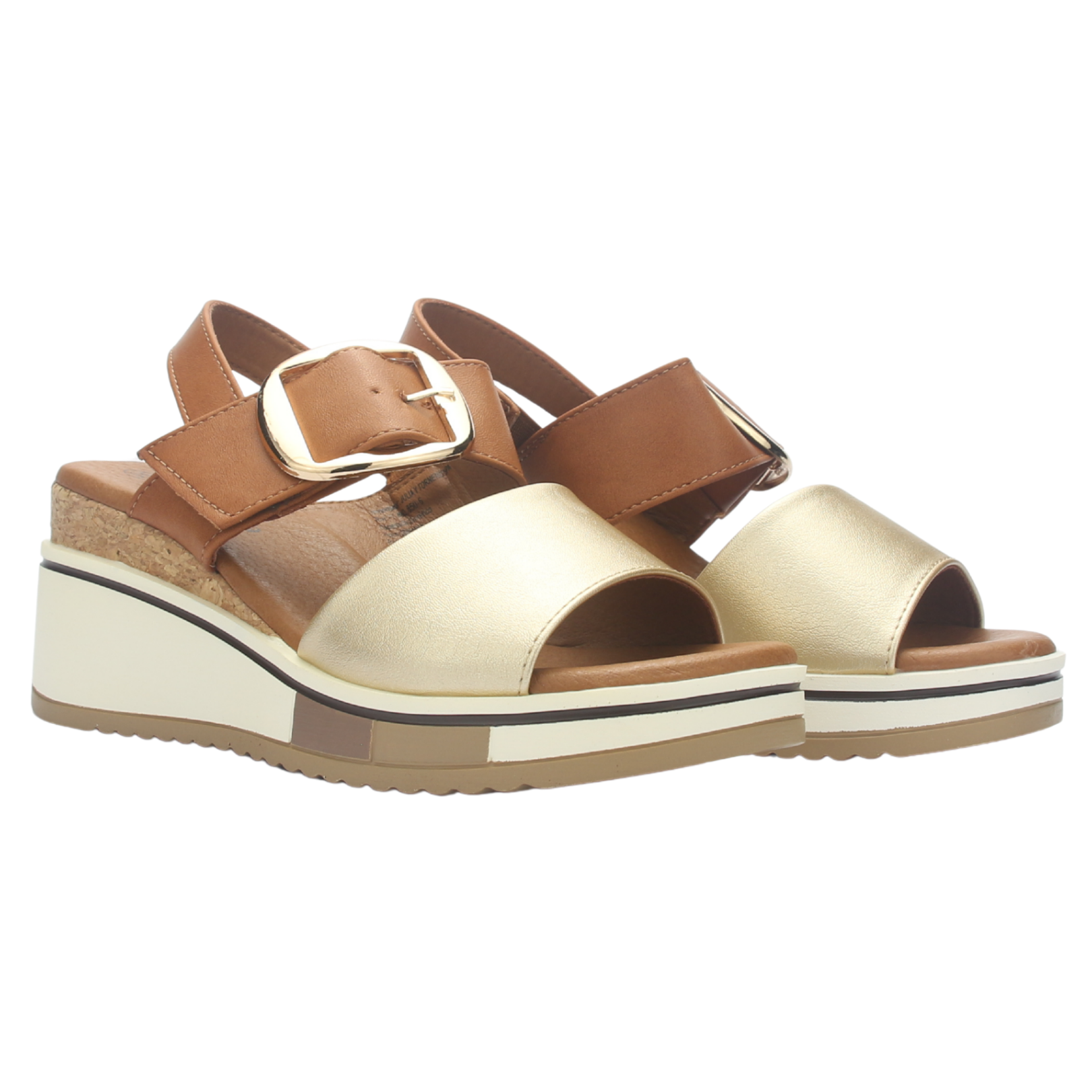 SANDALIA MUJER CHALADA MONACO-1 DORADO CASUAL - 7