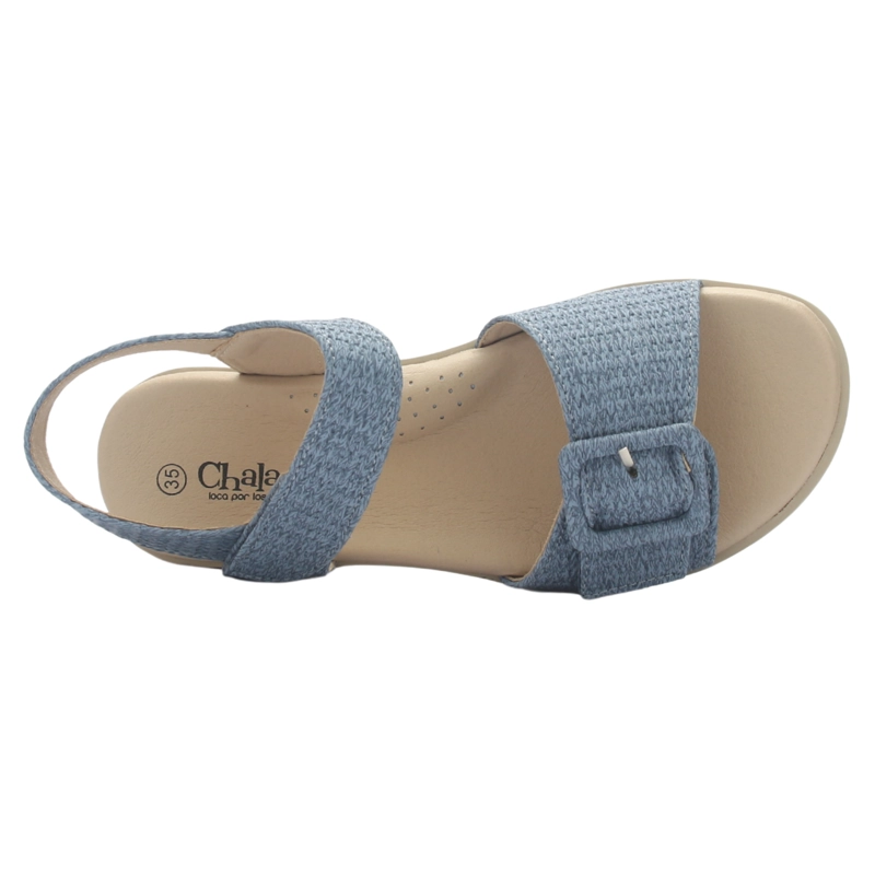 SANDALIA MUJER CHALADA BERA-1 AZUL CASUAL - 5