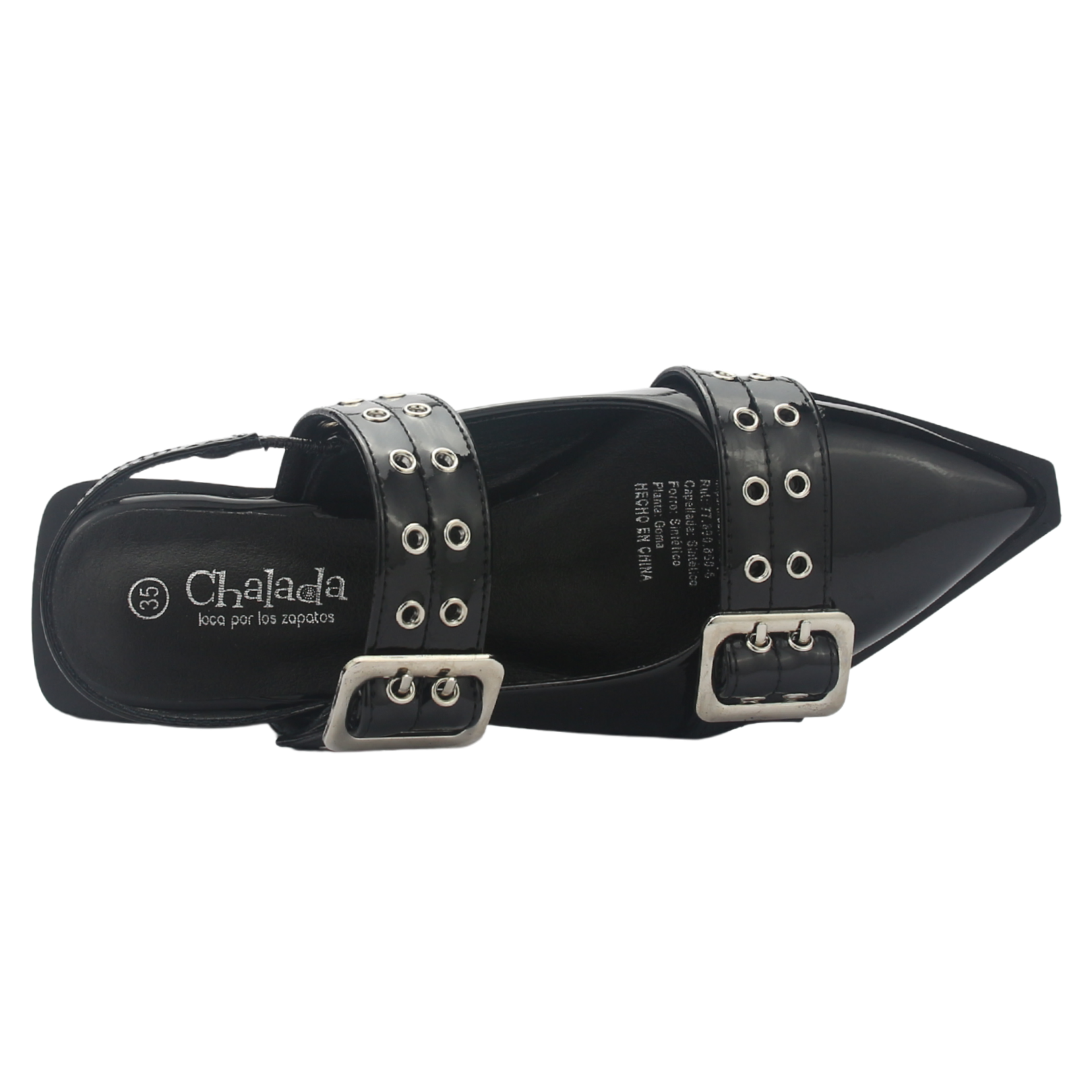 BALLERINA MUJER CHALADA SLIK-21 NEGRO CASUAL - 5