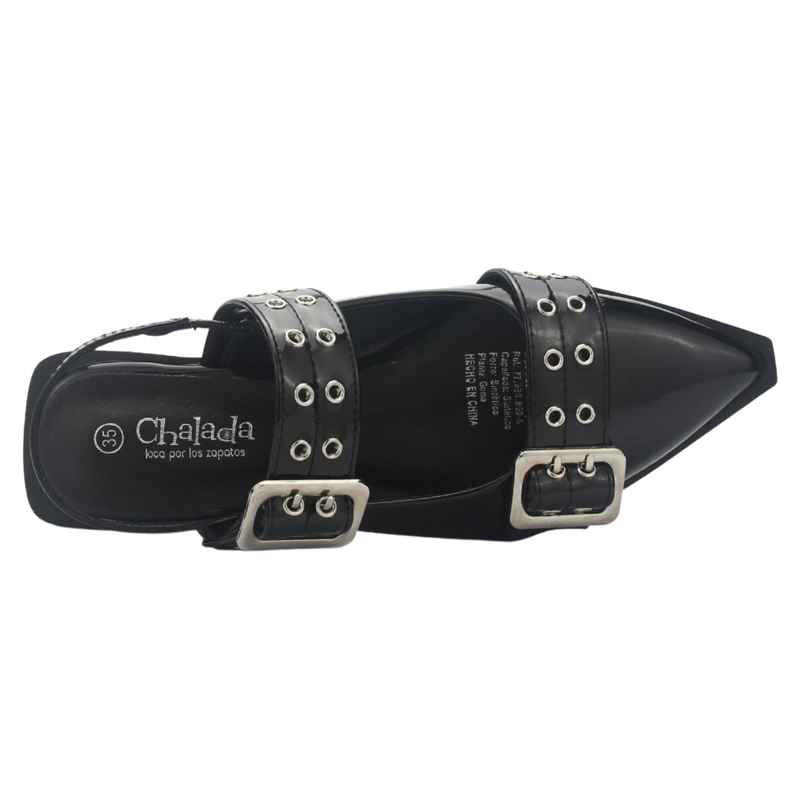 BALLERINA MUJER CHALADA SLIK-21 NEGRO CASUAL - 5