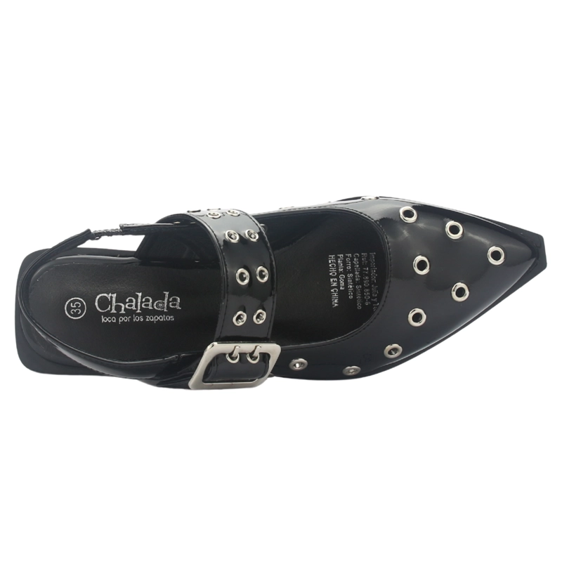 BALLERINA MUJER CHALADA SLIK-20 NEGRO CASUAL - 5