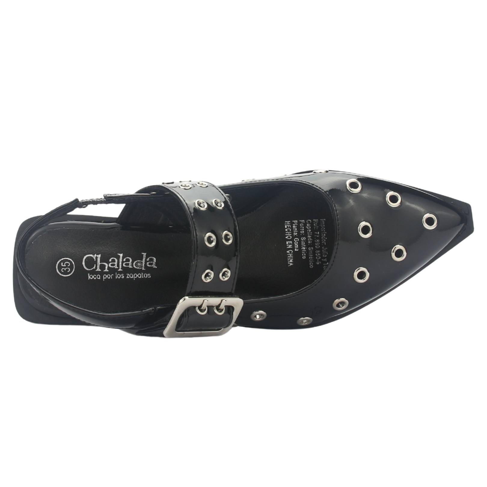 BALLERINA MUJER CHALADA SLIK-20 NEGRO CASUAL - 5
