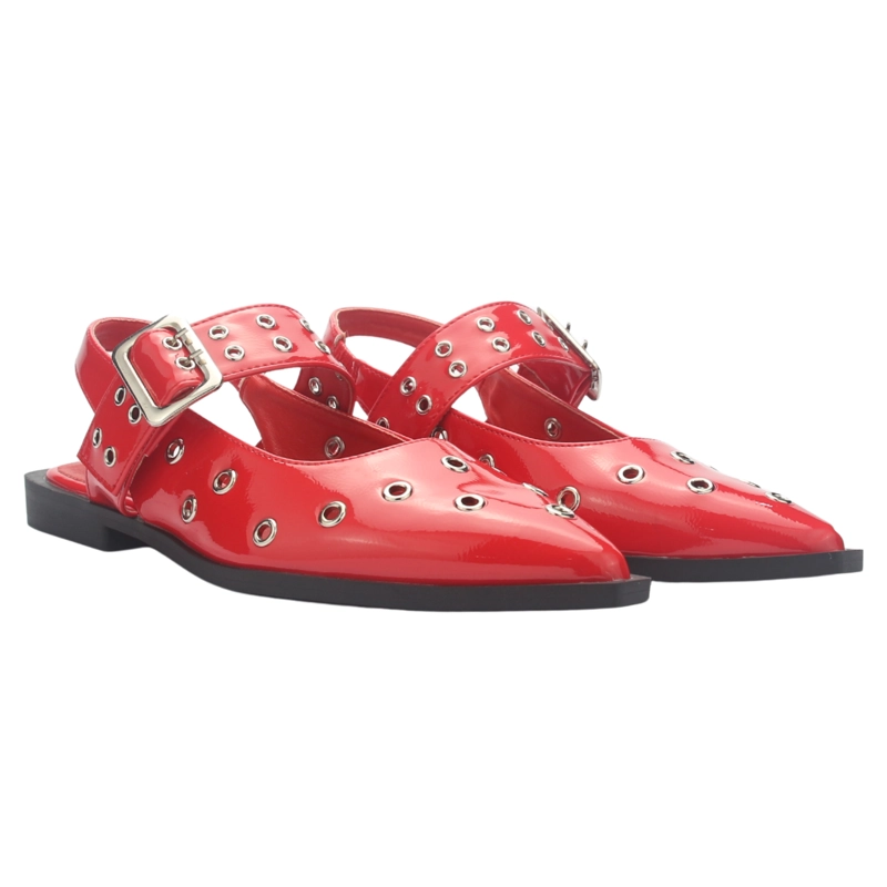 BALLERINA MUJER CHALADA SLIK-20 ROJO CASUAL - 7