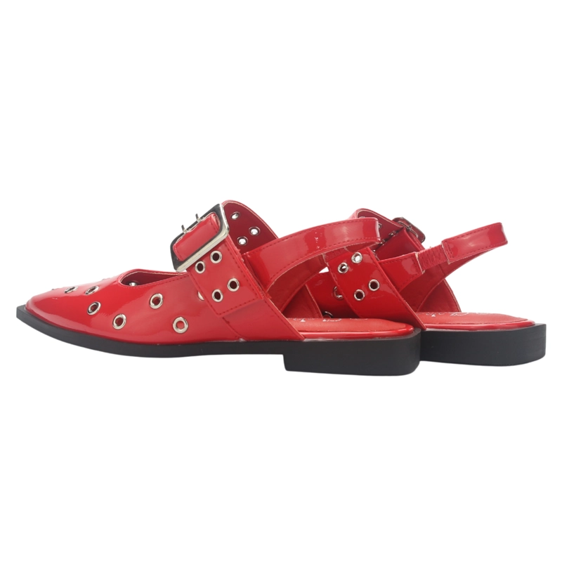 BALLERINA MUJER CHALADA SLIK-20 ROJO CASUAL - 8