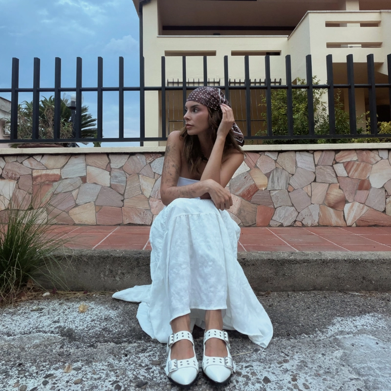 BALLERINA MUJER CHALADA SLIK-21 BLANCO CASUAL - 2