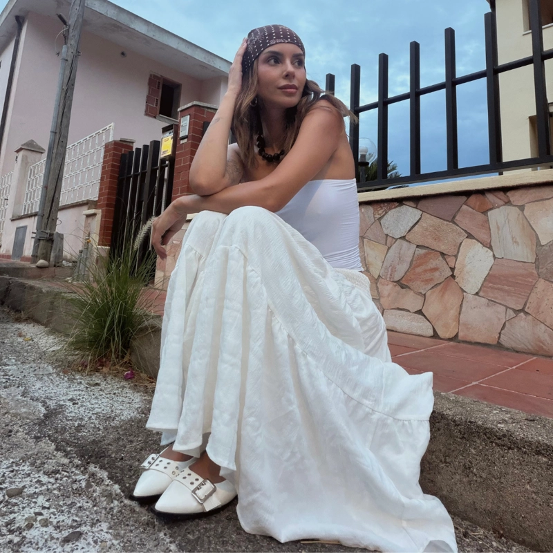 BALLERINA MUJER CHALADA SLIK-21 BLANCO CASUAL - 4